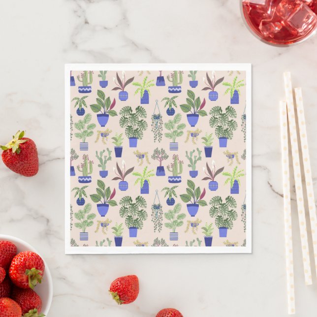 Cactus Mönster Pappersservett (Insitu)