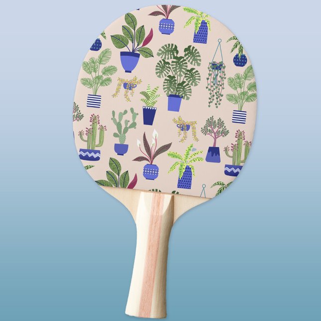 Cactus Mönster Pingisracket (Cactus succulent cacti houseplant ping pong paddle)