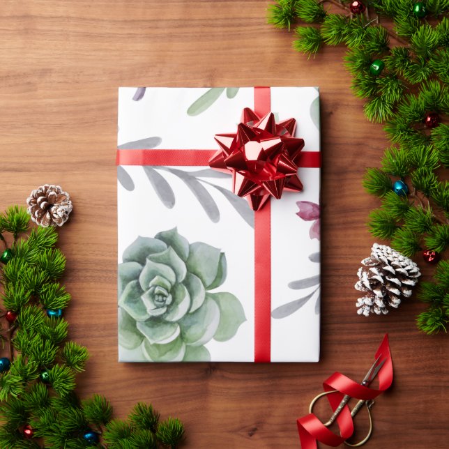 Cactus Mönster Presentpapper (Julgåva)