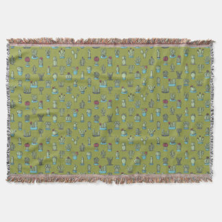 Cactus Mönster Throw Blanket Filt