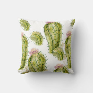 Cactus mönster vattenfärg kudde