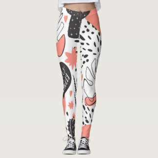 Cactus, monstera: modern, sömlös mönster. leggings
