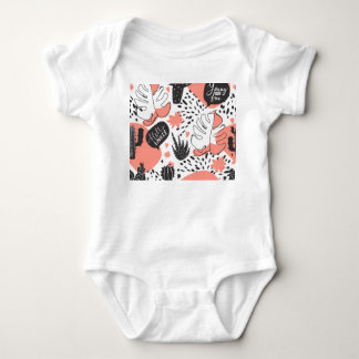 Cactus, monstera: modern, sömlös mönster. t shirt