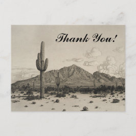 Cactus, Mountain, Desert "Tack"! vykort
