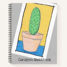 Cactus. Naive del av ett prickly päron. Ditt namn