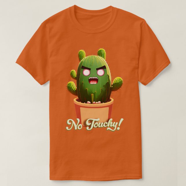cactus No Touchy T Shirt (Design framsida)