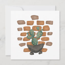 Cactus Oasis: Brick Wall Decor Inspired by Nature