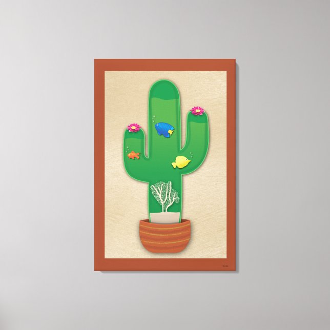 Cactus Oasis Canvastryck (Framsida)