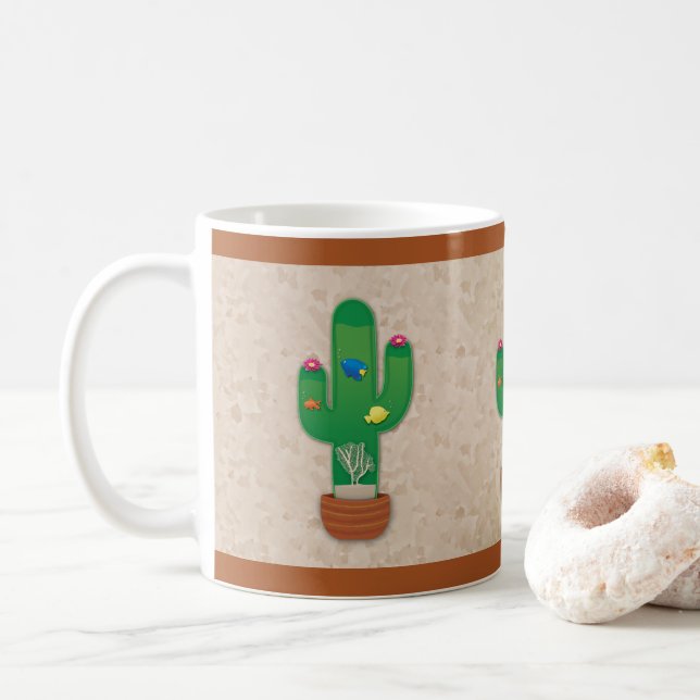 Cactus Oasis Kaffemugg (Med munk)