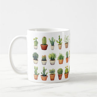 Cactus Oasis Mugg / Watercolor Cactus Mugg