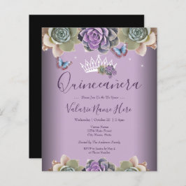 Cactus och Butterfly Elegant Quinceanera