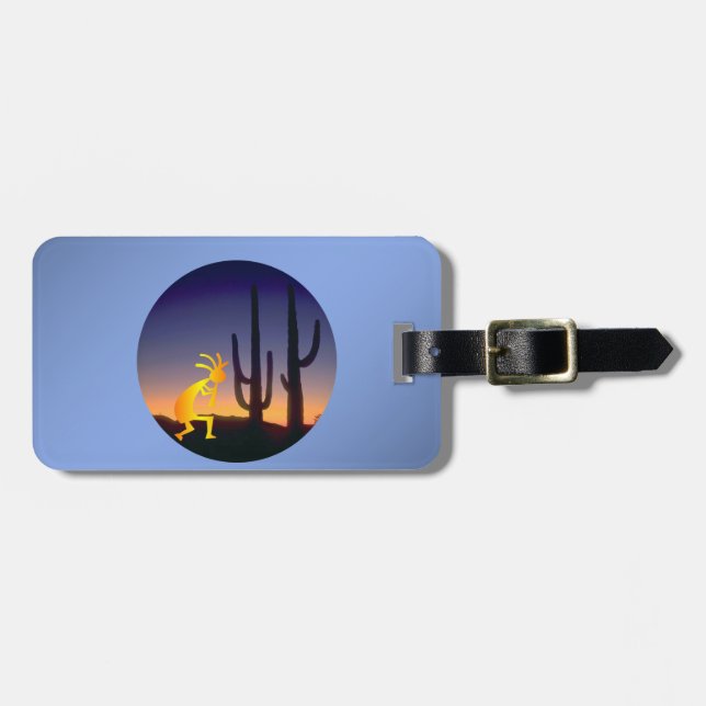 Cactus och Kokopelli Round Bagagebricka (Horisontell Framsida)