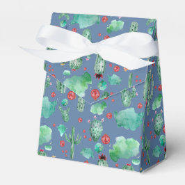 Cactus och ladybug mönster - blå bakgrund presentaskar