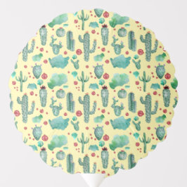 Cactus och ladybug mönster - gultens bakgrund