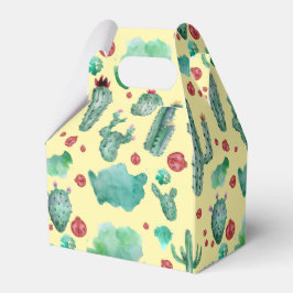 Cactus och ladybug mönster - gultens bakgrund presentaskar