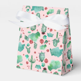 Cactus och ladybug mönster - ljus rosa bakgrund presentaskar