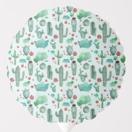 Cactus och ladybug mönster - ljusblå bakgrund