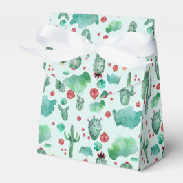 Cactus och ladybug mönster - ljusblå bakgrund presentaskar