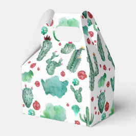 cactus och ladybug mönster - vit bakgrund presentaskar