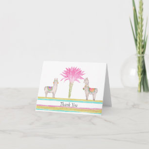 Cactus och Llama - tackkort