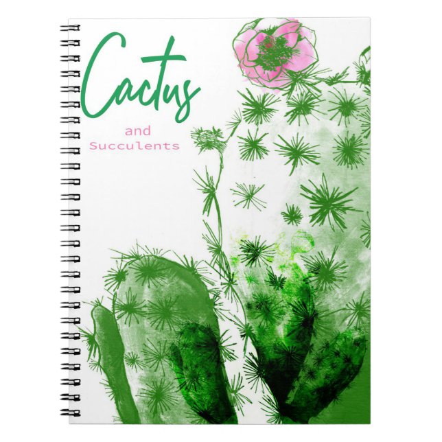 Cactus och Succulents Anteckningsbok (Framsidan)