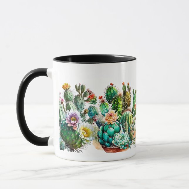 Cactus och Succulents Mugg (Vänster)