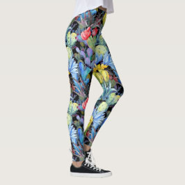Cactus och Succulents Vibrant Southwest Watercolor Leggings