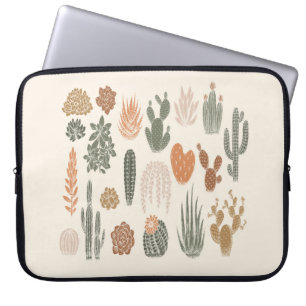 Cactus och succulless mönster laptop fodral