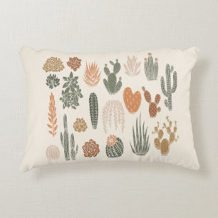 Cactus och succulless mönster prydnadskudde