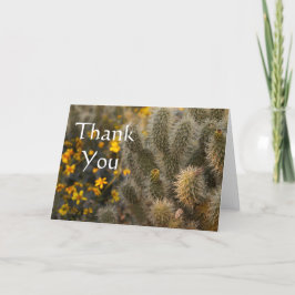Cactus och Wildblommor, tack Kort