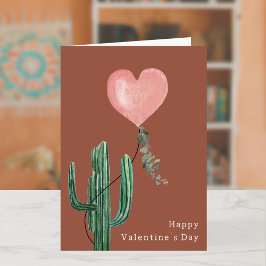 Cactus Öken Puns Terrakotta Alla Hjärtans Dag Kort