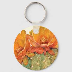 Cactus Orange Blommars Nyckelring