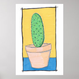 Cactus - original teckning, enkel och snabb poster