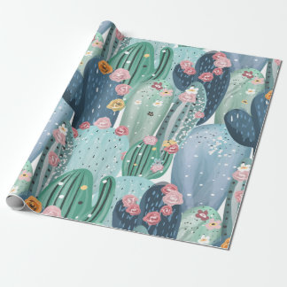Cactus Overload Wrapping Papprare Presentpapper