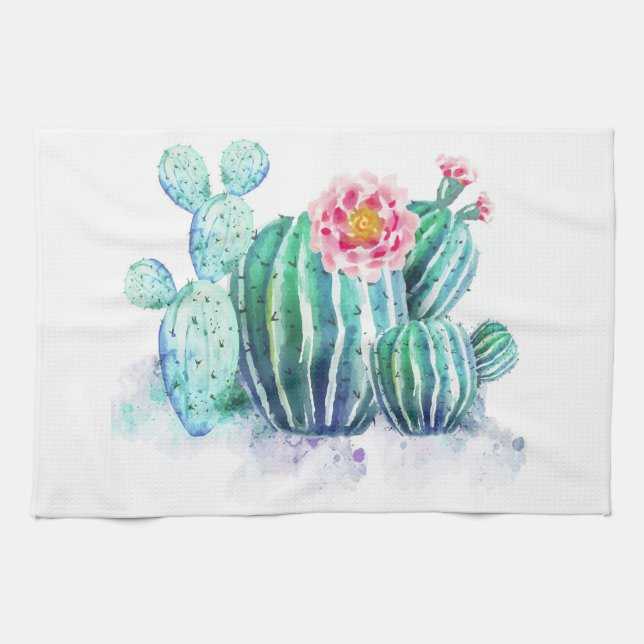 Cactus Painting Kökshandduk (Horisontell)