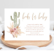 Cactus pampas boho bohemian bokar för babydusch