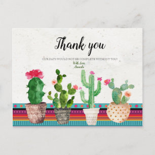Cactus Par Shower Tack-kort Vykort
