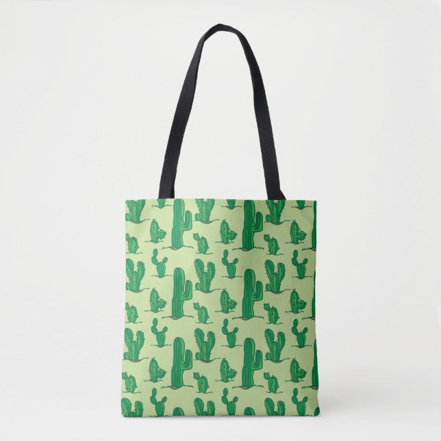 cactus pattern. hand drawing pattern. seamless han tygkasse (Framsida)