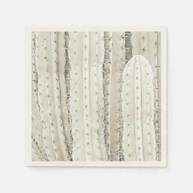 Cactus Photo Art Napkins Benvita Chic Modern Pappersservett (Framsidan)