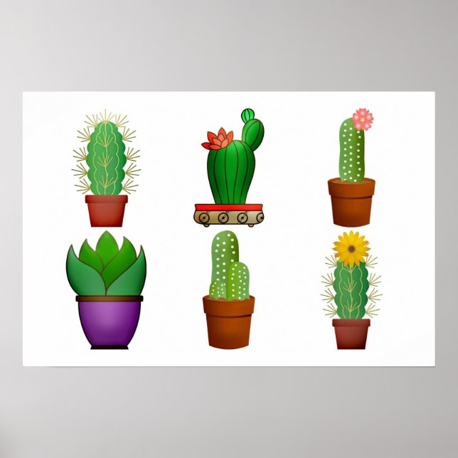 Cactus Plant Background Poster (Framsidan)