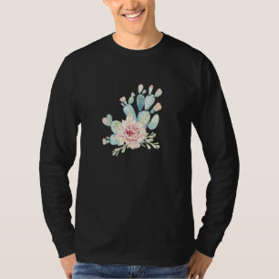 Cactus Plant Blooming Prickly Pear Cactus Botanica T Shirt