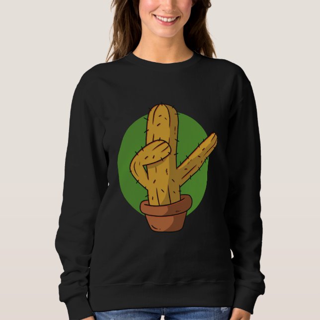 cactus plant dab dabbing t shirt (Framsida)