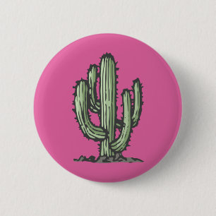 Cactus Plant Hand plockade Illustration Rosa Knapp