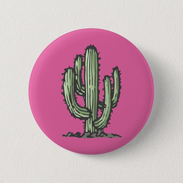 Cactus Plant Hand plockade Illustration Rosa Knapp (Framsida)