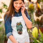 Cactus Plant i A Pot Förkläde<br><div class="desc">En späckig kaktusväxt som växer i en kruka. Den här designen ser ut att vara verkligen för dessa Apron</div>
