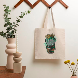 Cactus Plant i A Pot Tygkasse