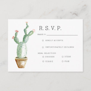 Cactus Planter OSA av vattenfärg Kort
