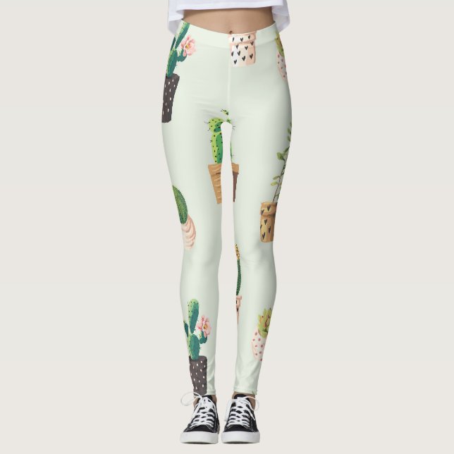 Cactus Plants Leggings (Framsida)