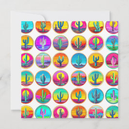 Cactus popkonst succulents kort