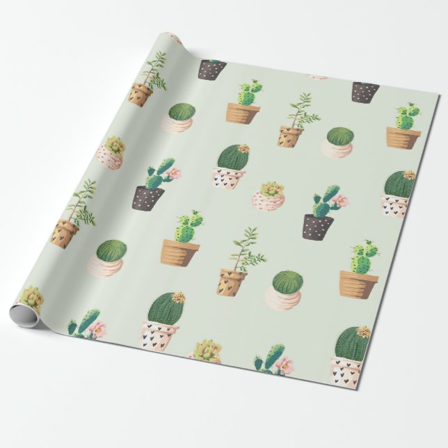 Cactus Presentpapper (Utrullad)
